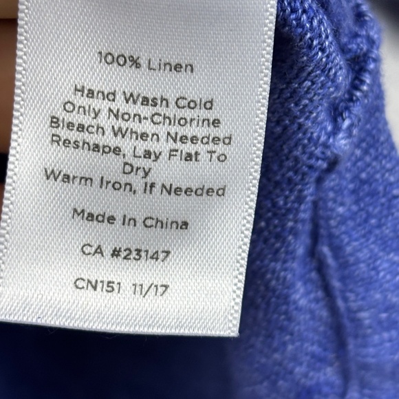 Talbots Women's Linen Long Sleeve Sweater Sz XL Petite Breathable Beach Coastal - Picture 6 of 10